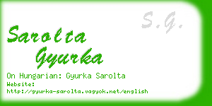 sarolta gyurka business card